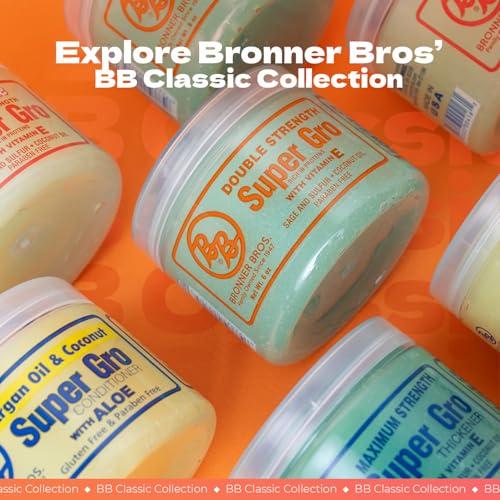 BB Bronner Bros BB Argan Oil & Coconut Super Gro - Hair Gel for Dry Itchy Scalp Treatment, Moisturizer, Reduces Dryness & Split-Ends - Made with Vitamin A, E, D, Sage, Argan Oil & Coconut Oil - 6 oz