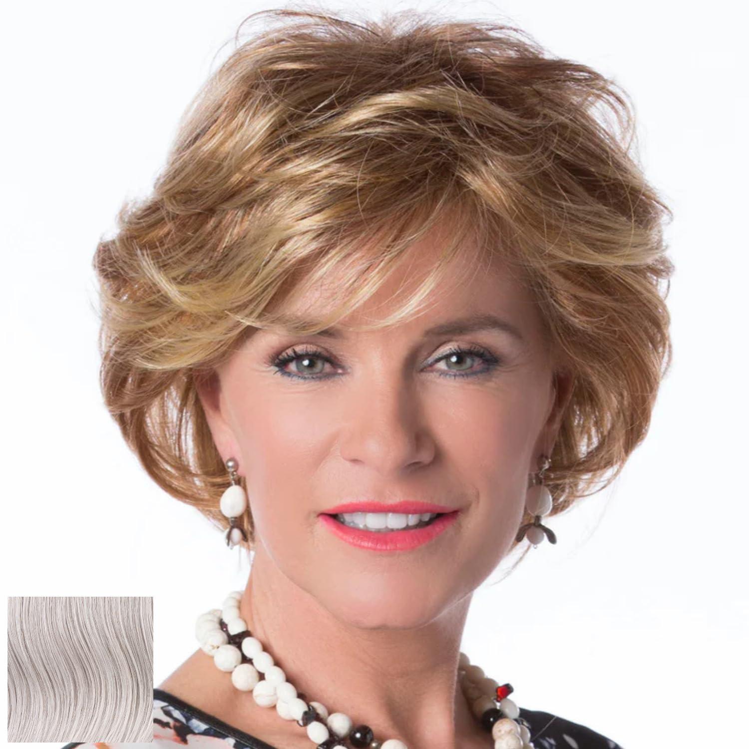 Toni Brattin Toni Brattin Stunning Wig - Salon-Inspired Styling with Sweeping Sides & Sculpted Layering - Heat-Friendly Fiber Looks & Feels Like Natural Hair - Adjustable & Comfortable (Light Grey, Plus)