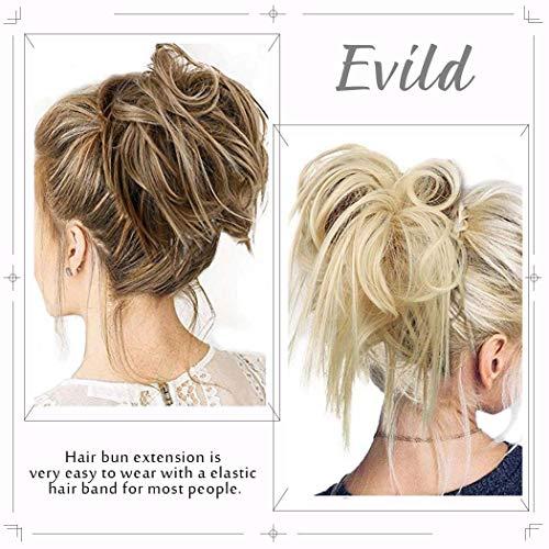 EVILD EVILD Tousled Hair Pieces Curly Messy Bun Extensions Synthetic Updo Hair Scrunchies Bun Daily Party Messy Hairpieces for Women and Girls (27#)