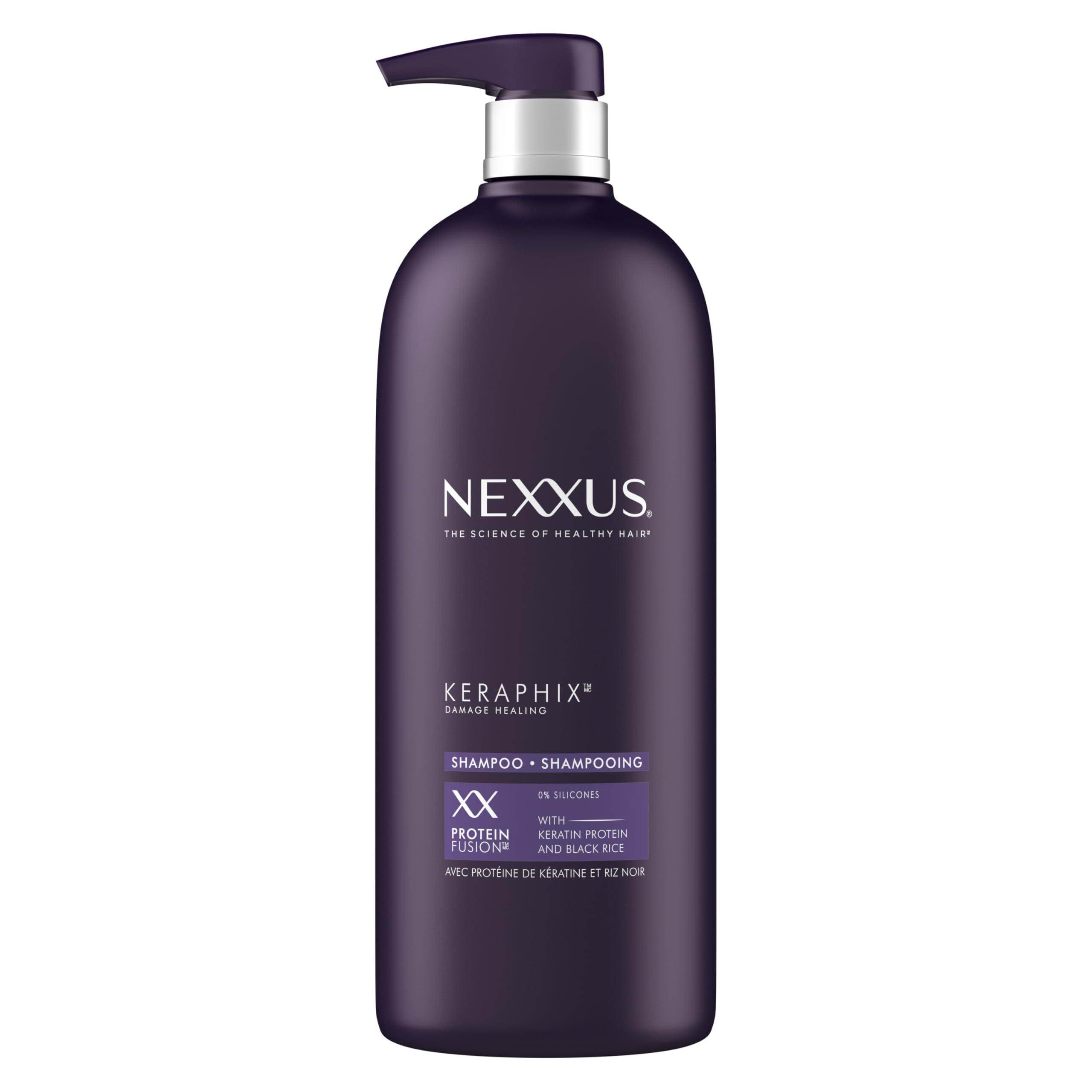 Nexxus Nexxus Keraphix Shampoo With ProteinFusion for Damaged Hair Keratin Protein, Black Rice, Silicone-Free 33.8 oz