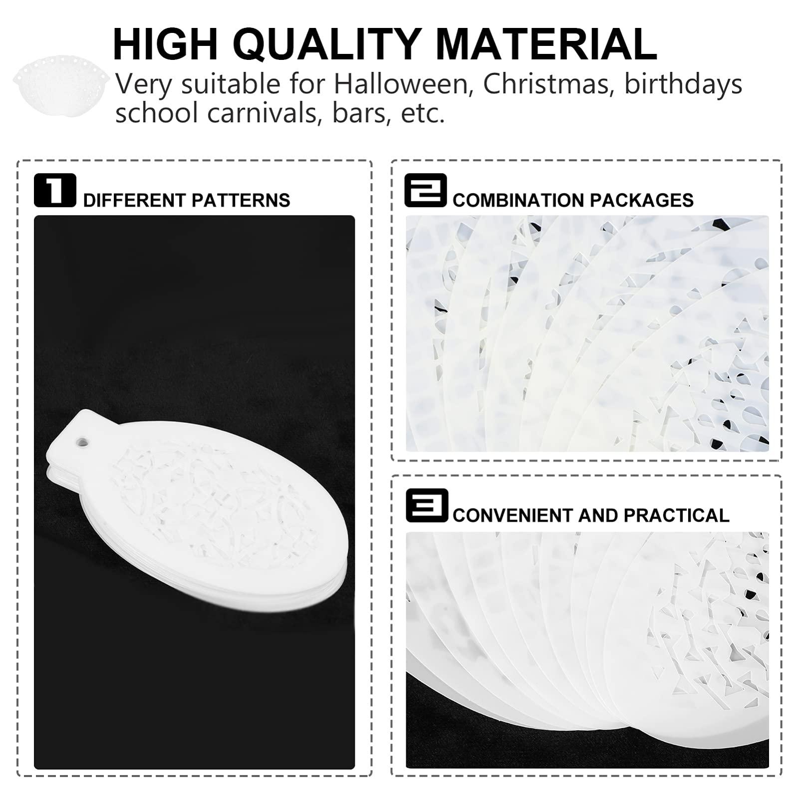 EXCEART EXCEART 42pcs Painted Template Tools Makeup Template Face Paint Stencils Drawing Stencil Makeup Templates Stencils Cosmetics White The Face