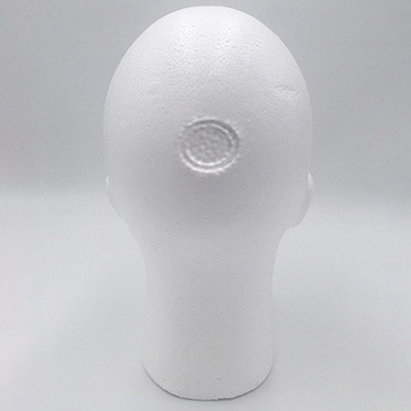 leasote leasote Male Styrofoam-Foam Mannequin Wig Head, Hairpieces Display Holder Hats Sunglasses Headphone Headwear Stand Cosmetics Model for Home Salon and Travel White One Size