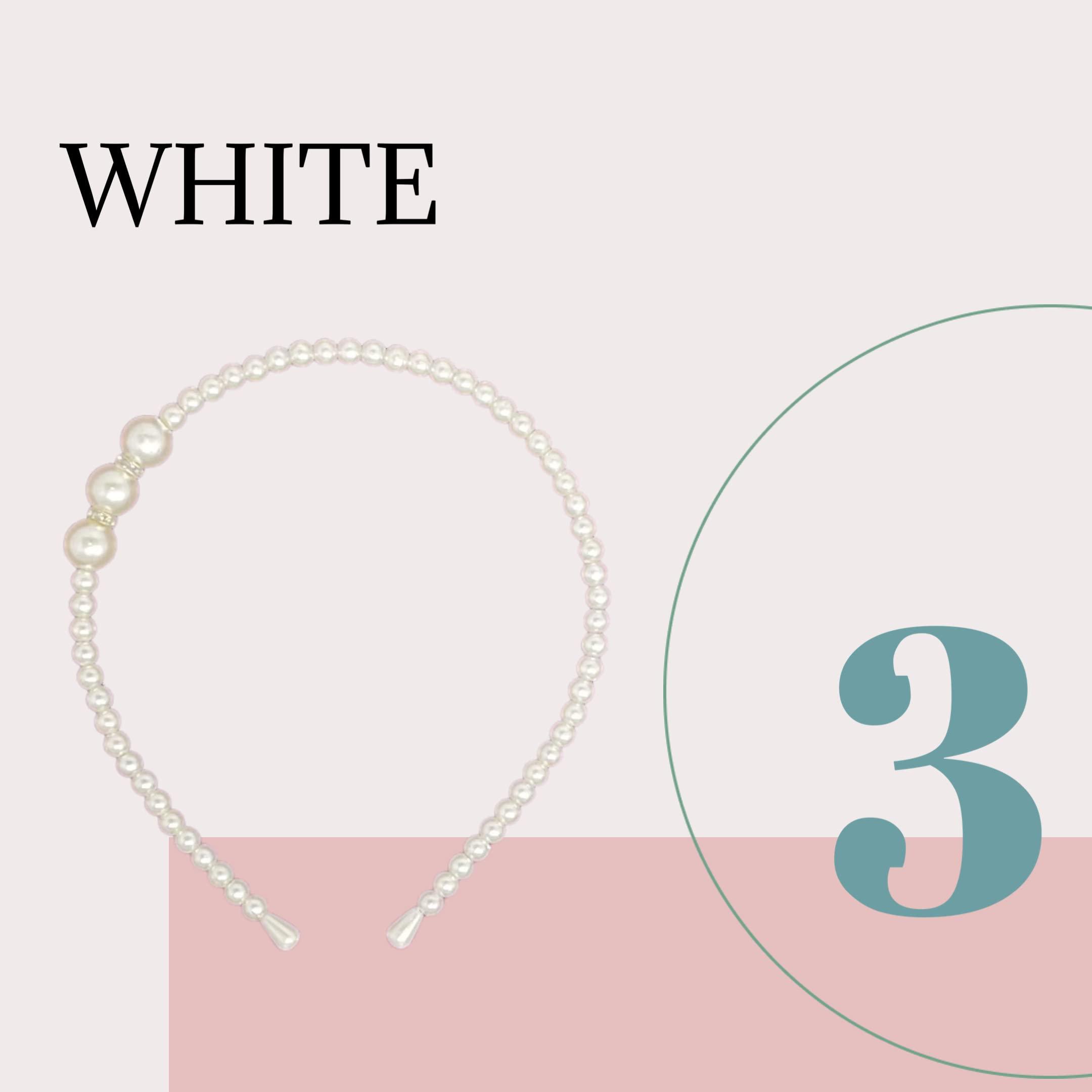 SPROUTS SPROUTS Girls Headbands 3 Pcs Pearl Headband Thin Fabric Hair Band Non-slip Hair Hoops Girl Hair Accessories for kids