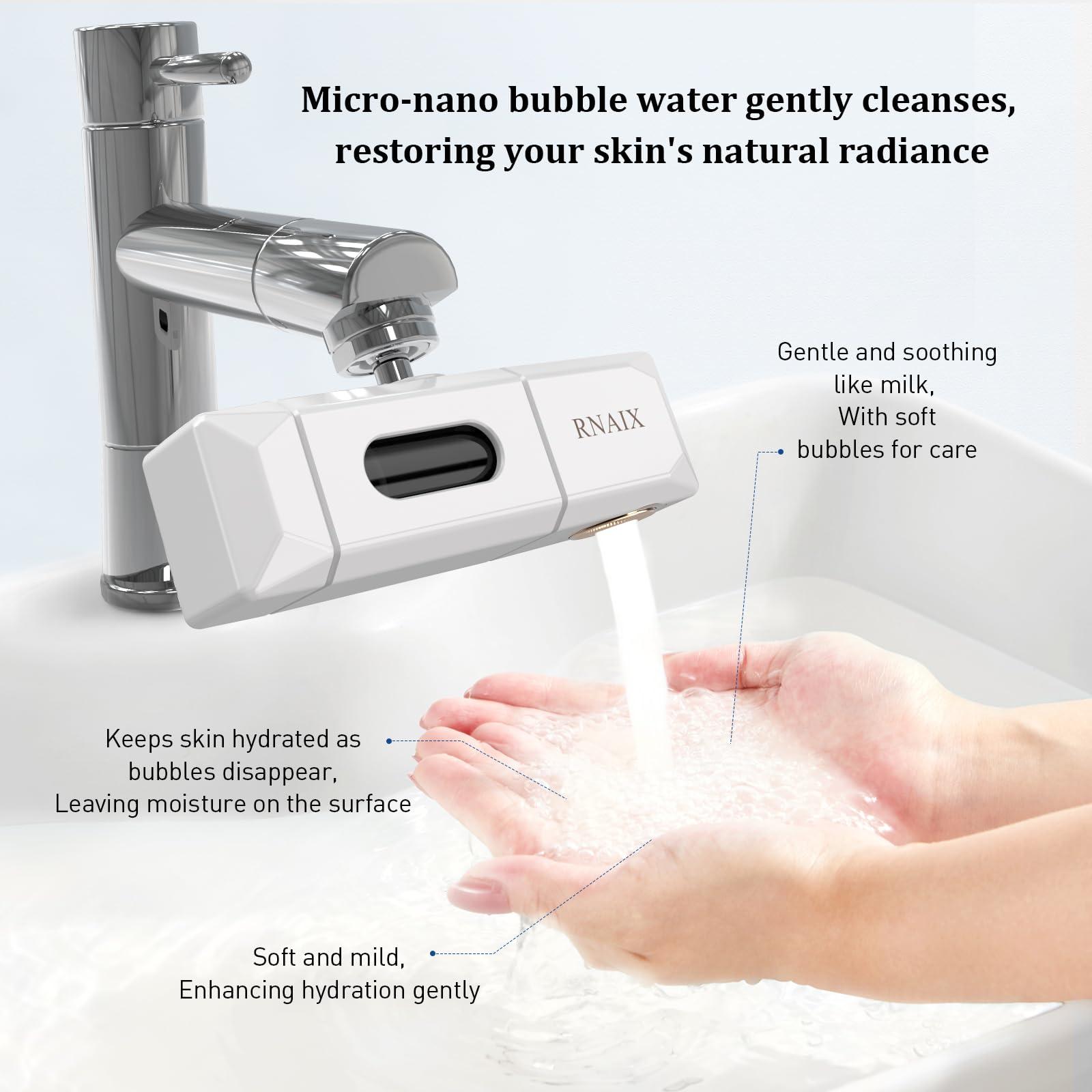 RNAIX RNAIX Advanced Faucet Water Filter with Micro-Bubble Technology Deep Cleansing and Skincare Protection Ideal for Bathing and Facial Skin Care, Easy Installation