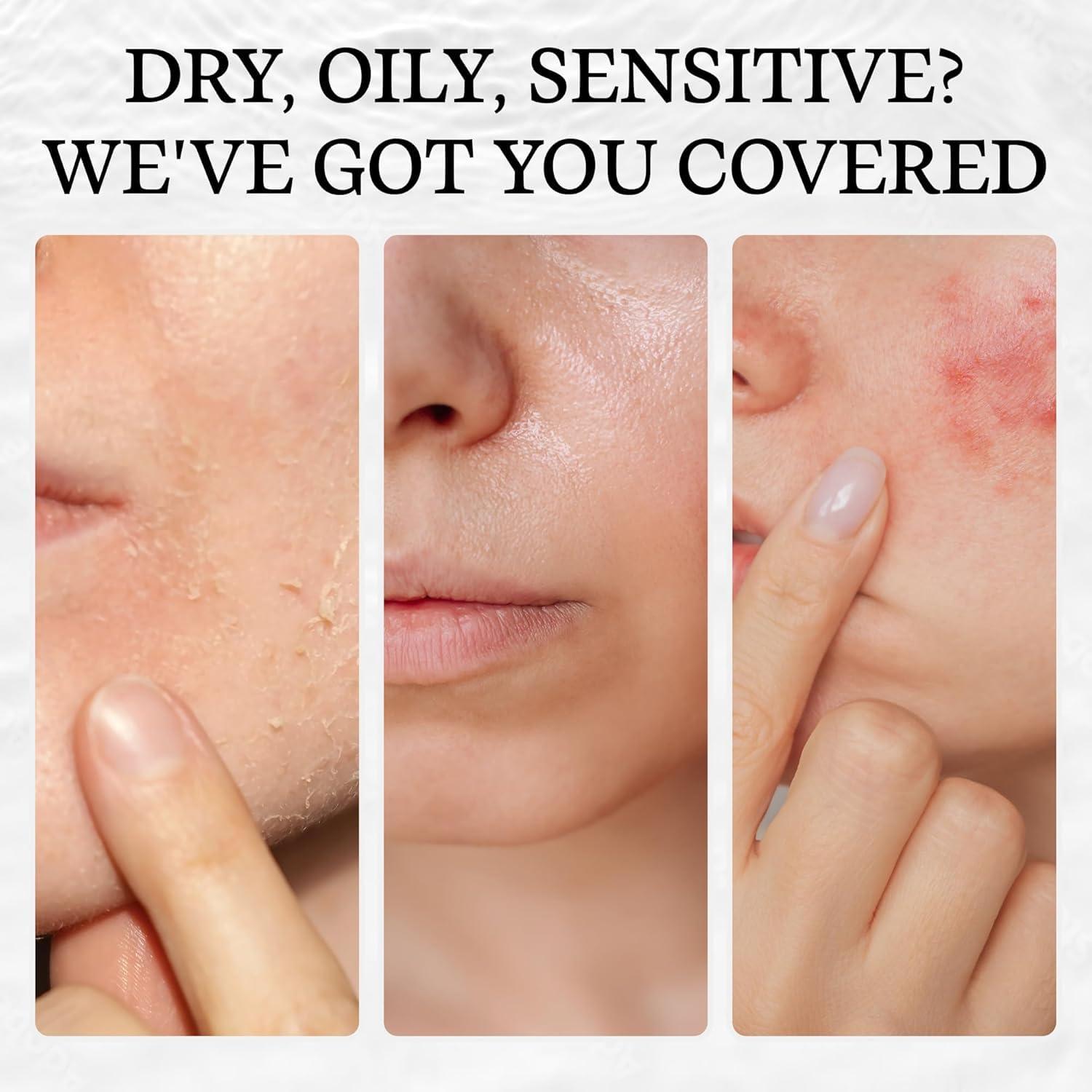 Vivo Per Lei Vivo Per Lei Facial Peeling Gel - Contains Dead Sea Minerals and Nut Shell Powder - Gentle Face Exfoliator Scrub and Blackhead Remover - Pack of 3