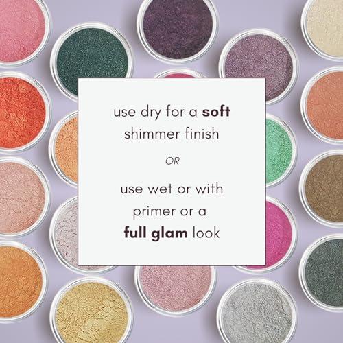 Giselle Cosmetics Giselle Cosmetics Triple Espresso Mineral Eyeshadow Palette - Organic, Talc-Free Loose Powder Makeup, Eye Shadow Palette with Shimmer, Glitter, Metallic, Bronze & Brown Shades - Goth & Natural Look