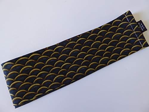 YokohamaUSA YokohamaUSA Japanese Hachimaki Headband 37" L NAMI Wave Sushi Chief, Sports/Navy Blue