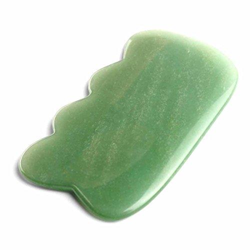 fengshuisale Feng Shui GuaSha Scraping Massage Tool,Kinglead Handmade Natural Stone Aventurine Board For SPA Acupuncture Therapy Trigger Point Treatment W3416
