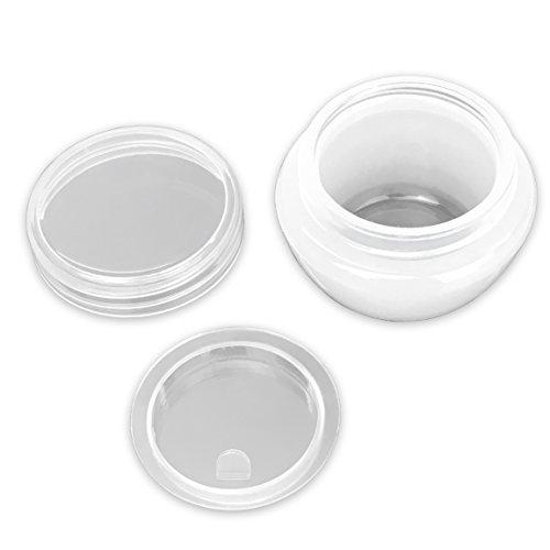 Beauticom Beauticom 48 Pieces 20G/20ML White Frosted Container Jars with Inner Liner for Homemade Moisturizers, Lotions, Skin Care Products - BPA Free