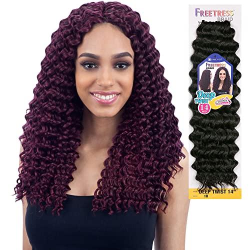 FreeTress Braids FreeTress Braids Synthetic Hair Crochet Braids Deep Twist 14inch (1-pack, GREY)
