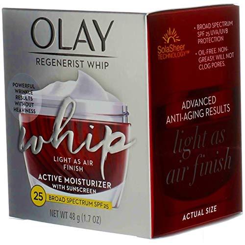 Olay Olay Regenerist Whip Active Moisturizer Spf#25 1.7 Ounce Jar (50ml) (2 Pack)