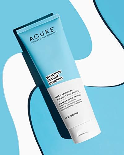 Acure Acure Vivacious Volume Shampoo | Revitalize and Volumize: Mint and Echinacea Infused Regimen for Fine, Fragile Hair, 8 Fl Oz