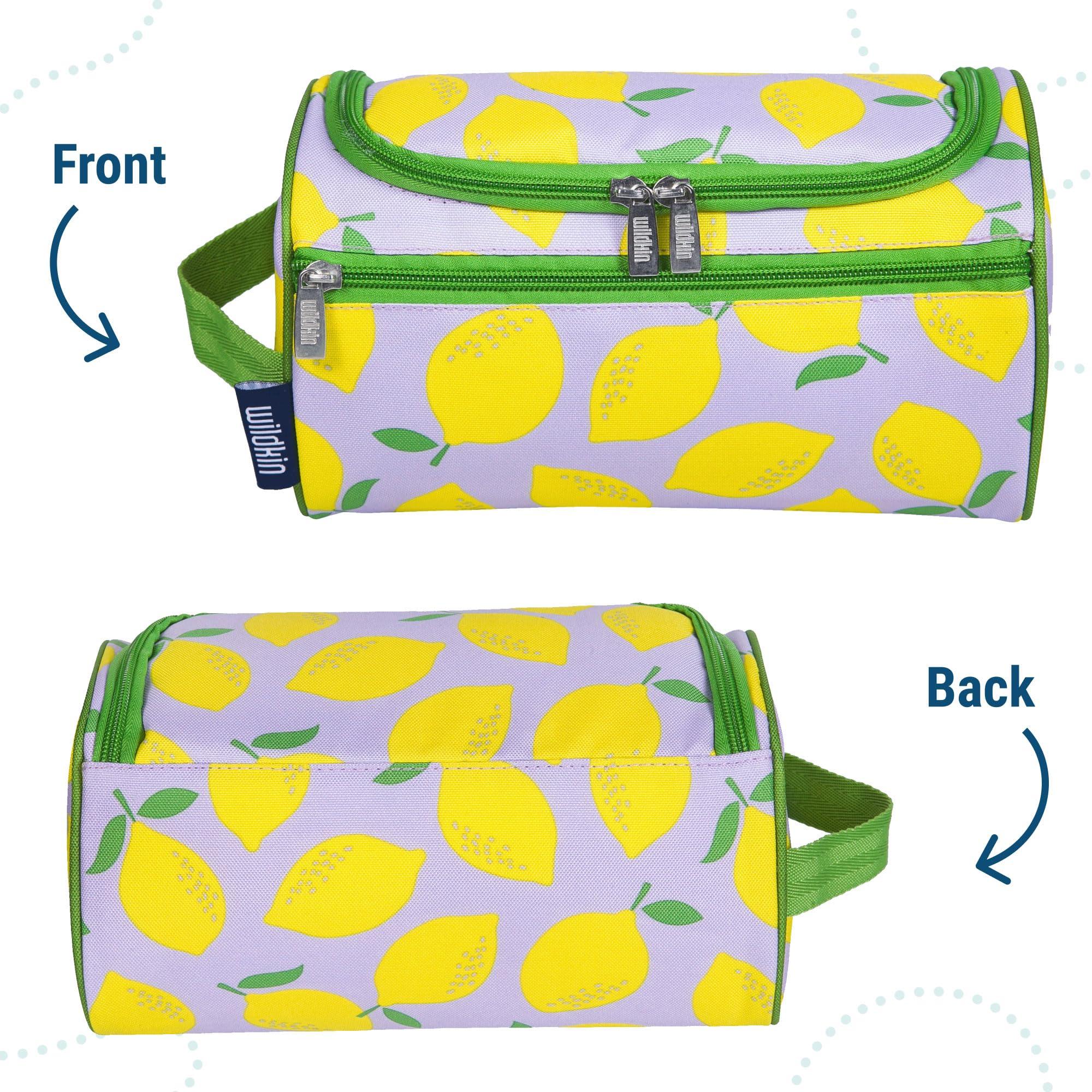 Wildkin Wildkin Toiletry Bag for Boys and Girls, Stay Organized on the Go with Our Spacious and Multifunctional Toiletry Bags, Ideal for School, Weekend, or Overnight Travel (Lilac Lemonade)
