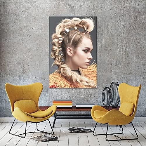 AOMACA Hair Salon Hair Salon Poster Hair Styling Hair Inspiration Canvas Poster Wall Art Decor Print Paintings for Living Room 24x36inch(60x90cm) Frame-Style