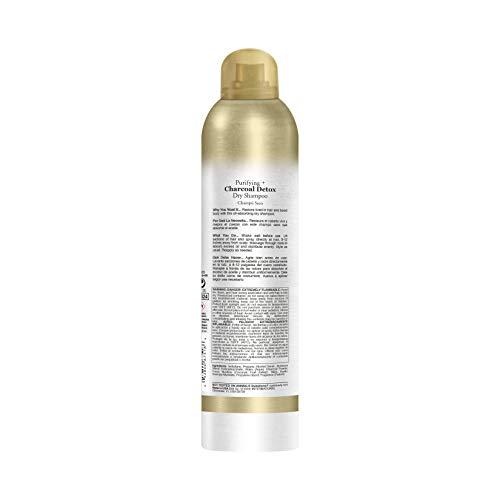 OGX OGX Purifying + Charcoal Detox Dry Shampoo Spray with Activated Charcoal & Kaolin Clay for Fresh Full Hair, Dry Shampoo to Absorb Excess Oil & Revive Dull Second-Day Hair, 5 Ounce