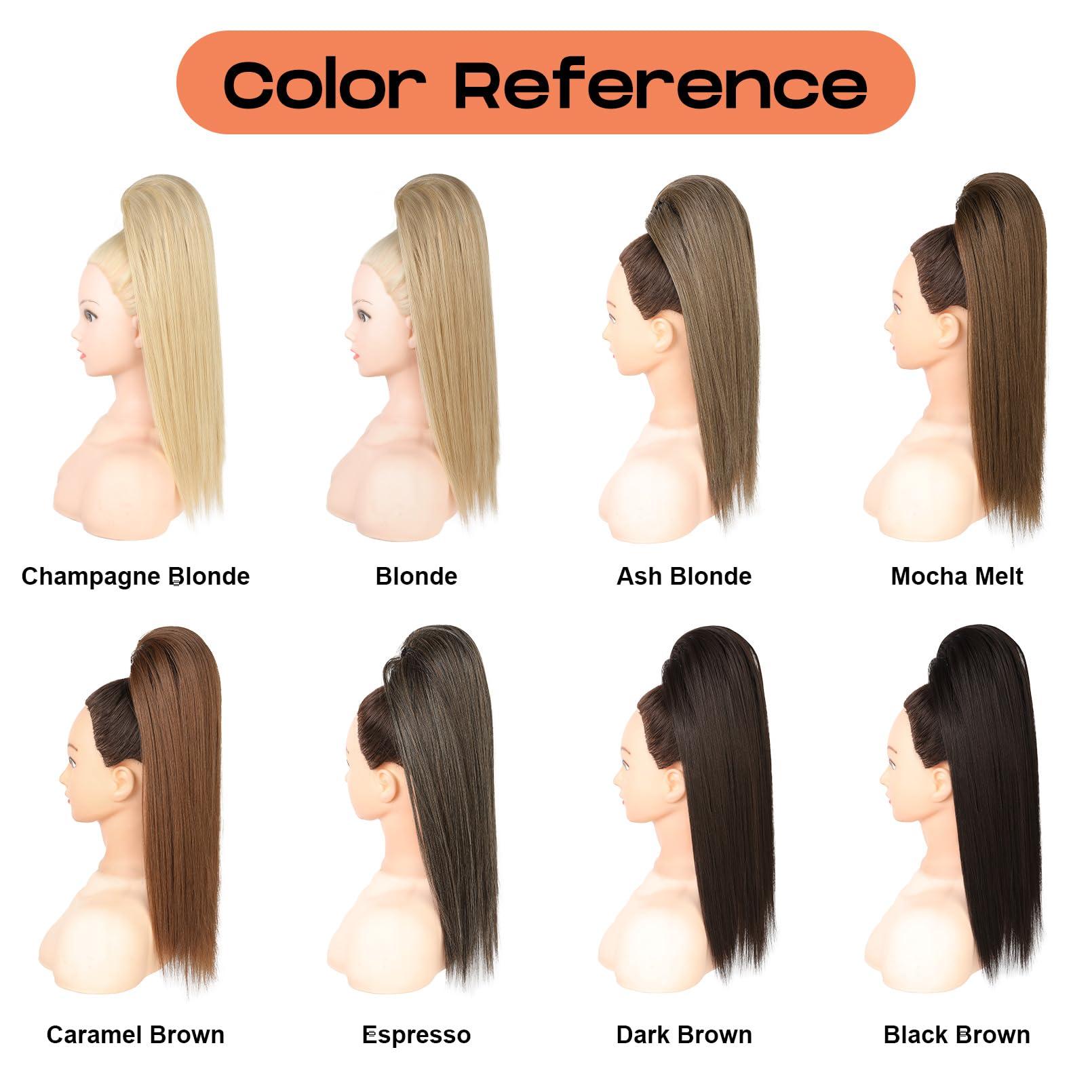 SEIKEA SEIKEA Cheer Ponytail Hair Piece, 16\" Straight Cheerleader Hairpiece Ponytail Extension for Cheerleader Competition, Dance, Medium Blonde