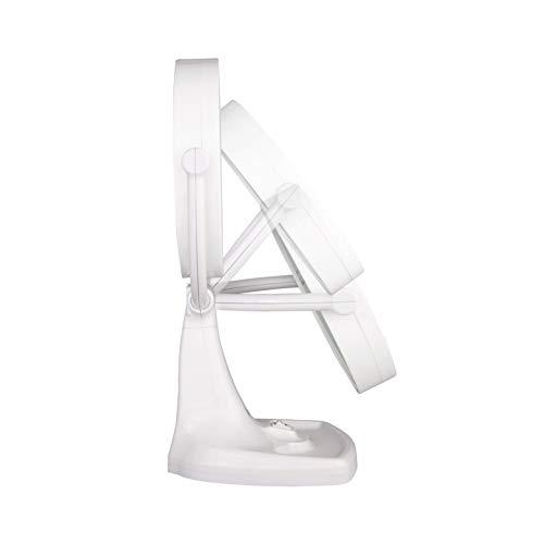 Zadro Zadro 11" W Max Bright Fluorescent Lighted Makeup Mirror with Magnification 10X/1X Swivel Head Tray Makeup Light Mirror, White