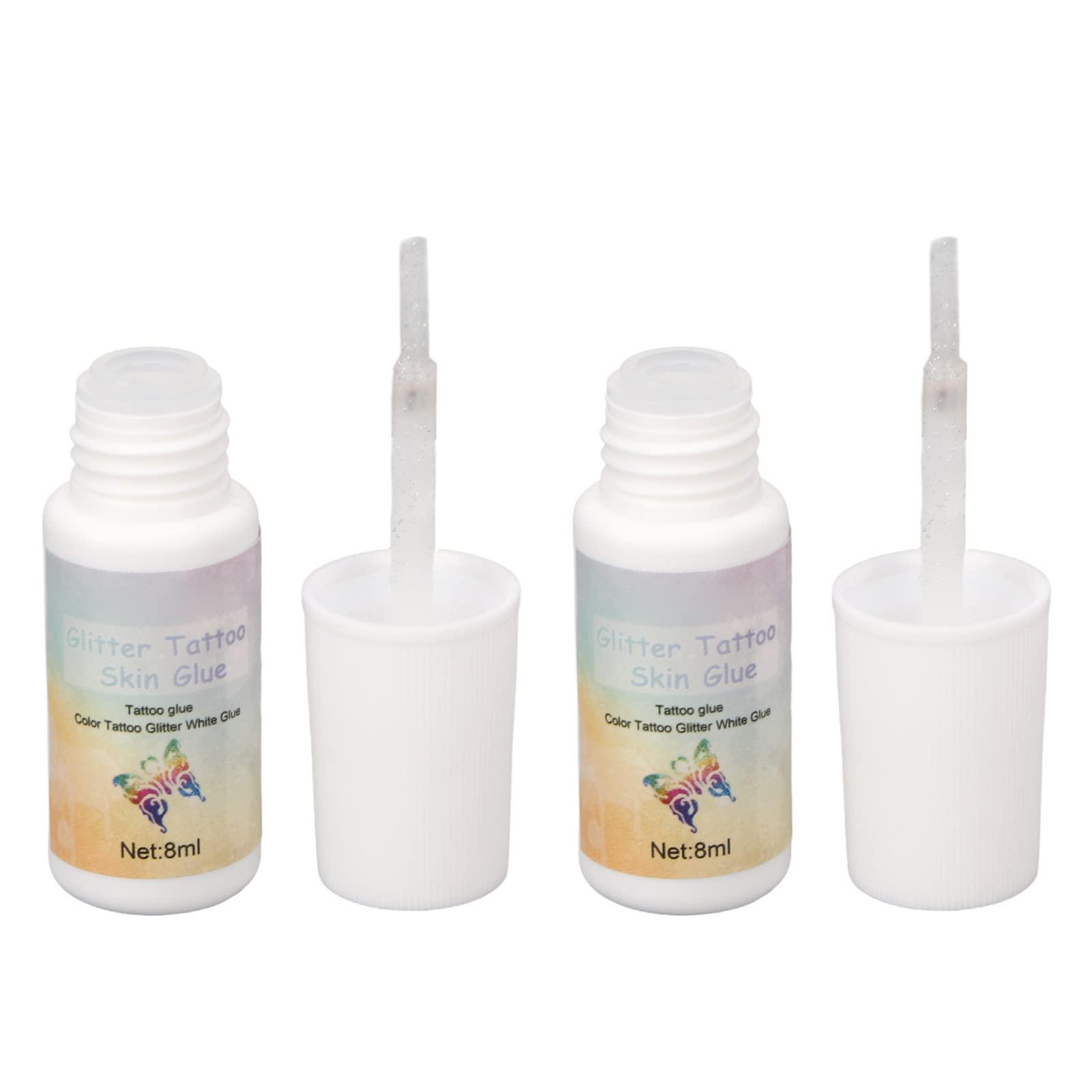 Airshi Glitter Body Skin Glue, Skin Friendly Glitter Makeup Glue Prevent Fall Off Removable Safe High Adhesive for Stages
