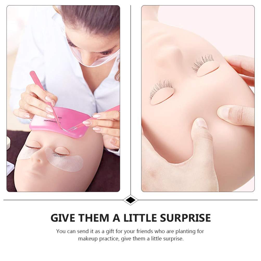 Beaupretty Beaupretty 1 Set model head Lash Practice Mannequin Head baby Fur Doll replaceable tool doll half lashes mani human body cosmetic mold Display Head Mold Model wig Mannequin Mold