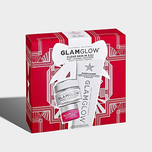 Glamglow Glamglow Clear Skin In 3-2-1 Set for Unisex - 3 Pc 1.7oz Supermud, 5oz Supercleanse, 0.5oz Glowstarted