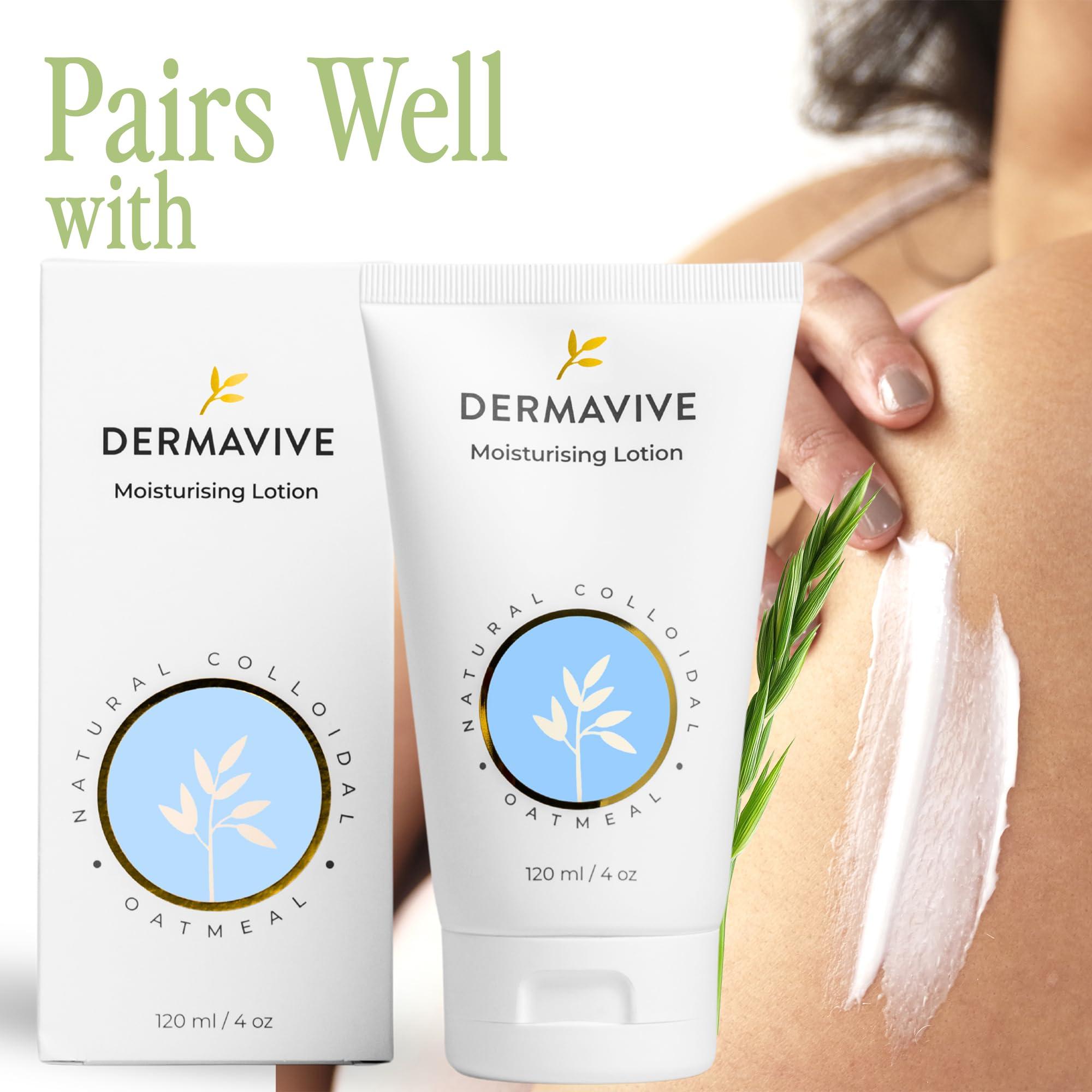 Dermavive Dermavive Hydrating Facial Cleanser, Soap-Free Gentle Cleanser with Colloidal Oatmeal & Vitamin E, Soothes & Moisturizes Sensitive & Dry Skin, Suitable for All Skin Types, 120ml (4.05oz)
