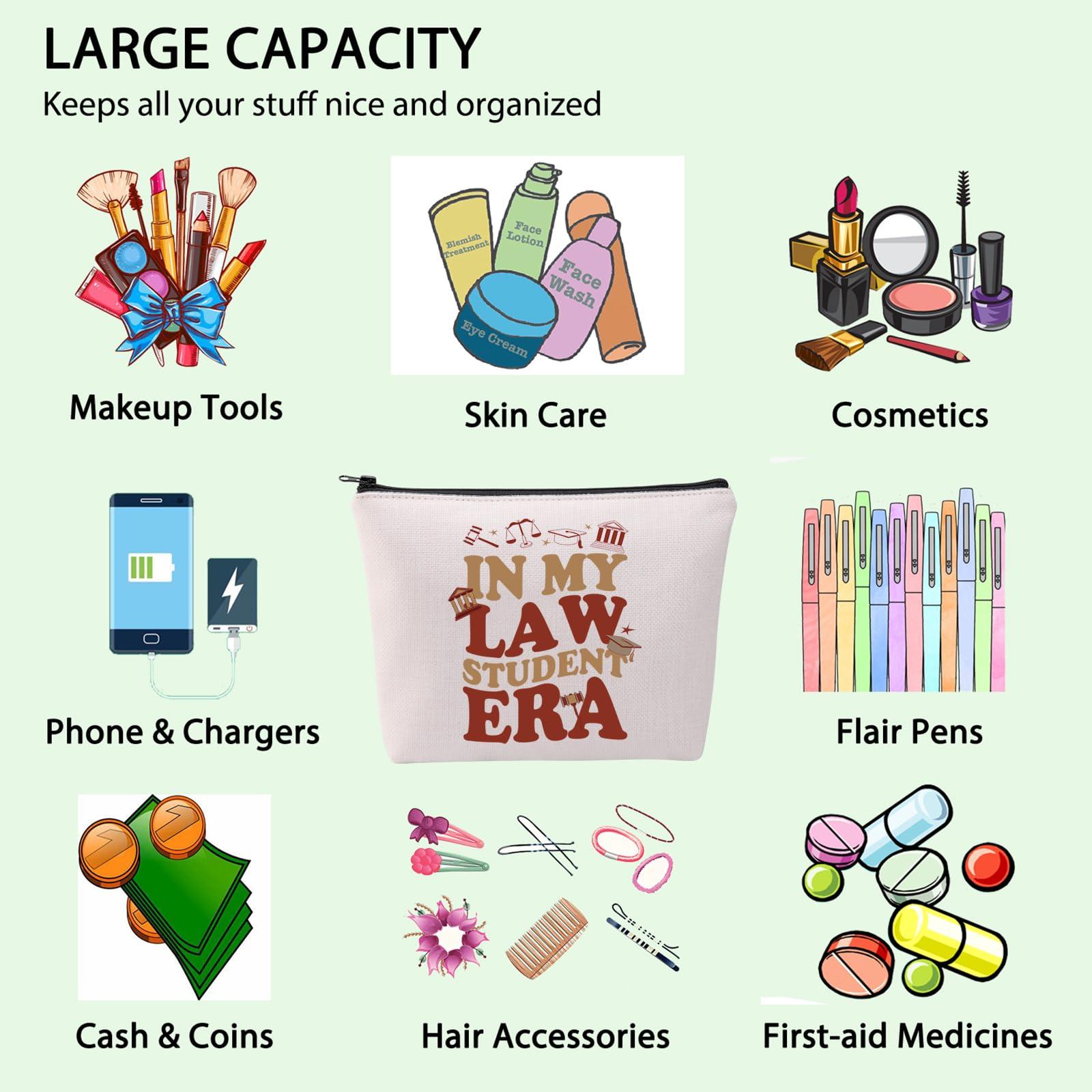 FOTAP Future Lawyer Gift Law School Gift In My Law Student Era Makeup Bag Law Student Zipper Pouch New Law Student Gift (Law Student Era)
