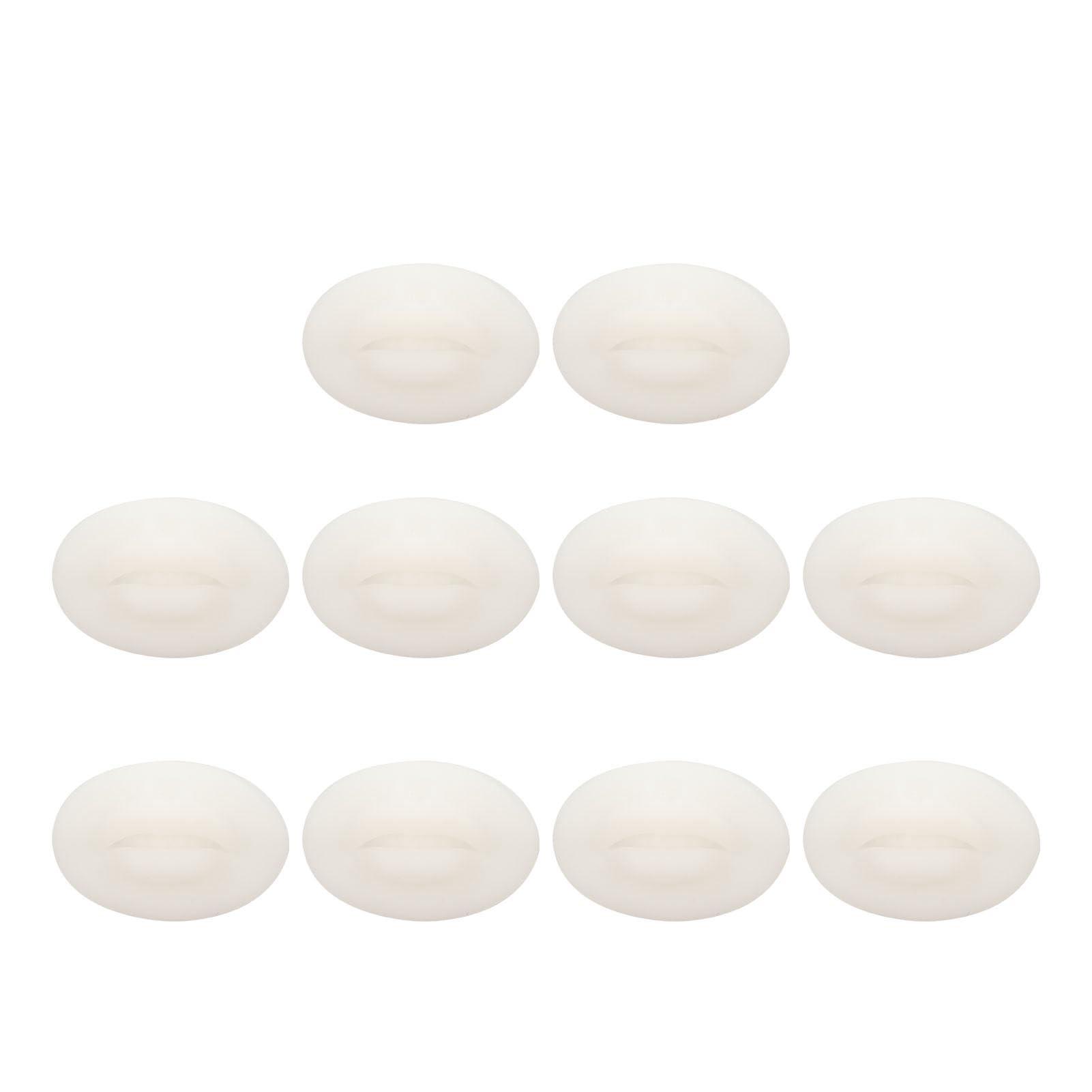 Diydeg Fake Lips, 10PCS Silicone Soft Flexible 3D Open Mouth Easy to Apply Colour Practice Lips Highly Reproducible Portable Silicone Lips Model for Makeup Practice (Semi Transparent