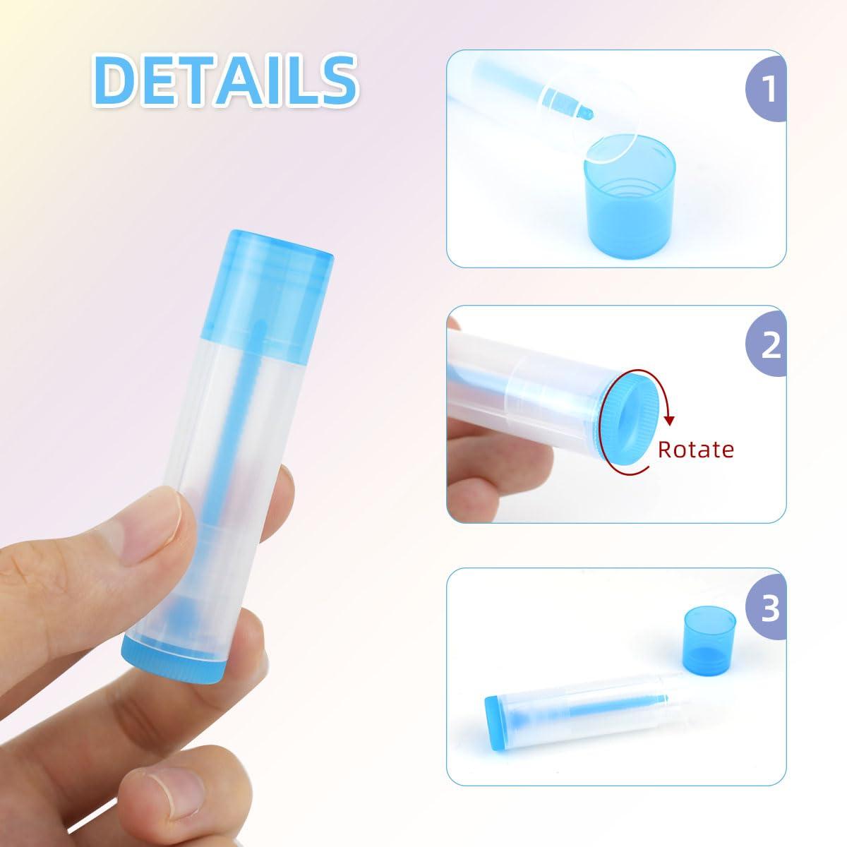 TKYPZY 25 Pcs Clear Empty Lip Balm Tubes Lip Balm Containers Lipstick Container with Caps DIY Lip Balm Tubes Refillable Lip Balm Tube for Homemade Lip Gloss Lipstick 5.5Ml Plastic Lip Balm Containers
