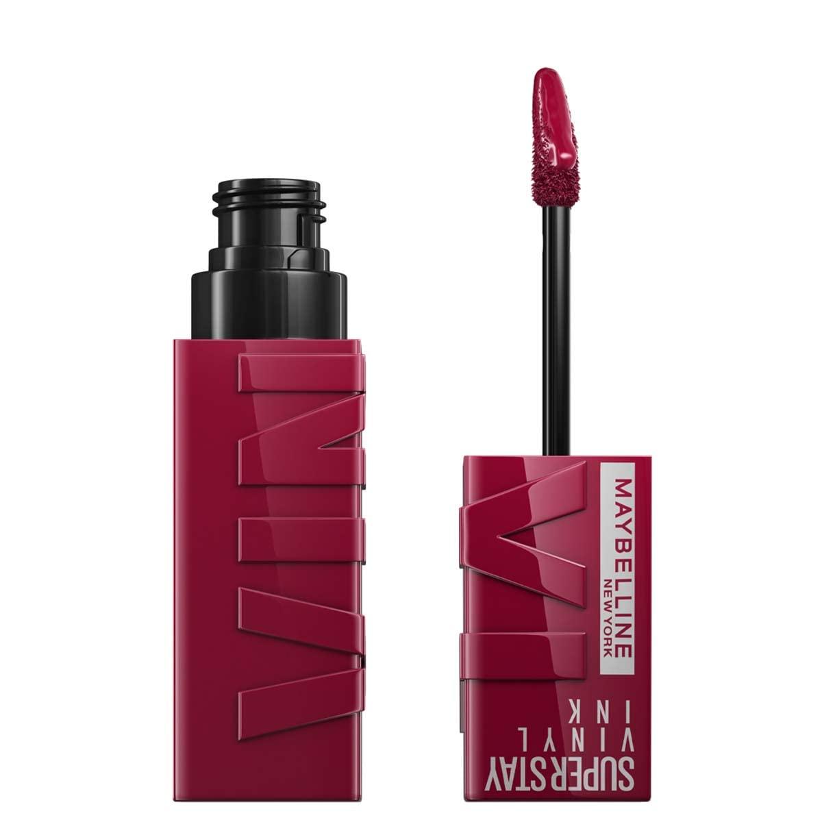 MAYBELLINE MAYBELLINE Super Stay Vinyl Ink Longwear No-Budge Liquid Lipcolor Berry Burgundy and Rose Mauve Nude, 0.14 fl oz Each, 2 Count