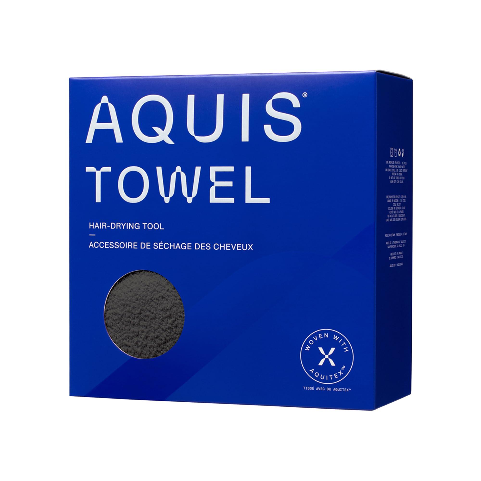 AQUIS AQUIS Towel Hair-Drying Tool, Water-Wicking, Ultra-Absorbent Recycled Microfiber