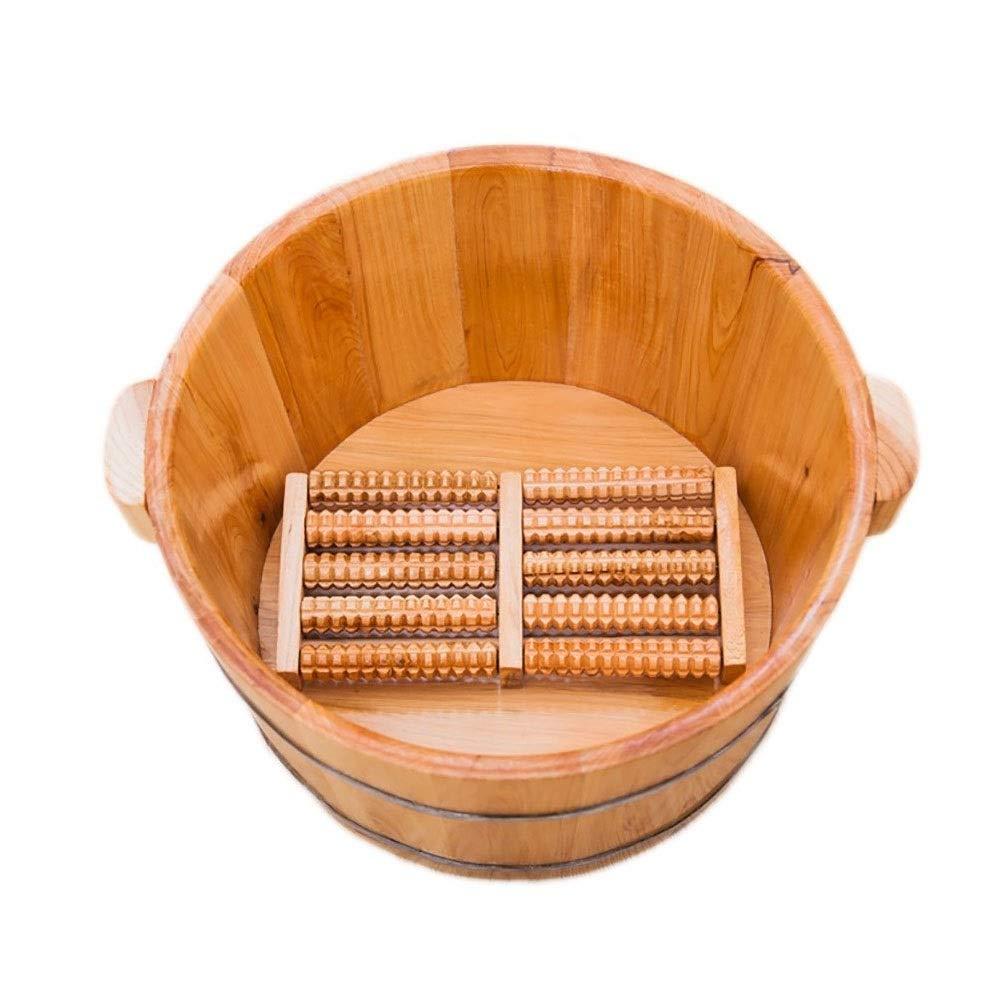 NUBAOzy Foot Tub Wooden Foot Basin Sauna Wooden Bucket,Relax Pedicure Foot Bath,Foot and Leg Spa for adults,Large Foot Bath Spa Tub,Foot Massage Spa for Home foot Bath Wooden Bucket Foot Spa Household Wash Ba