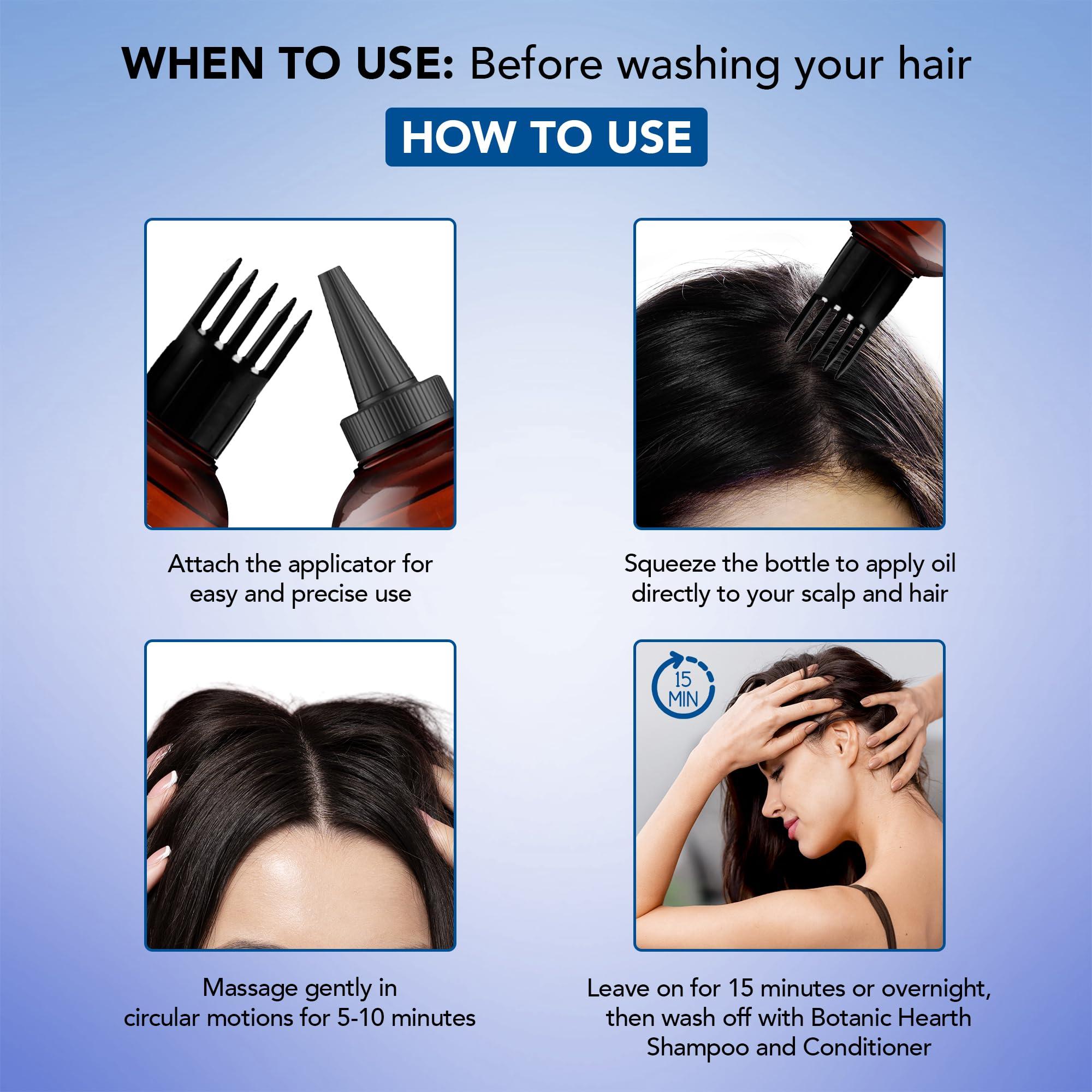 Botanic Hearth Botanic Hearth 100% Pure Rosemary Oil For Hair Growth (6.7 fl oz) Infused With Biotin, Jojoba & castor Oil | Hair strengthening Treatment | Nourishing & Volumizing | Non GMO Verified