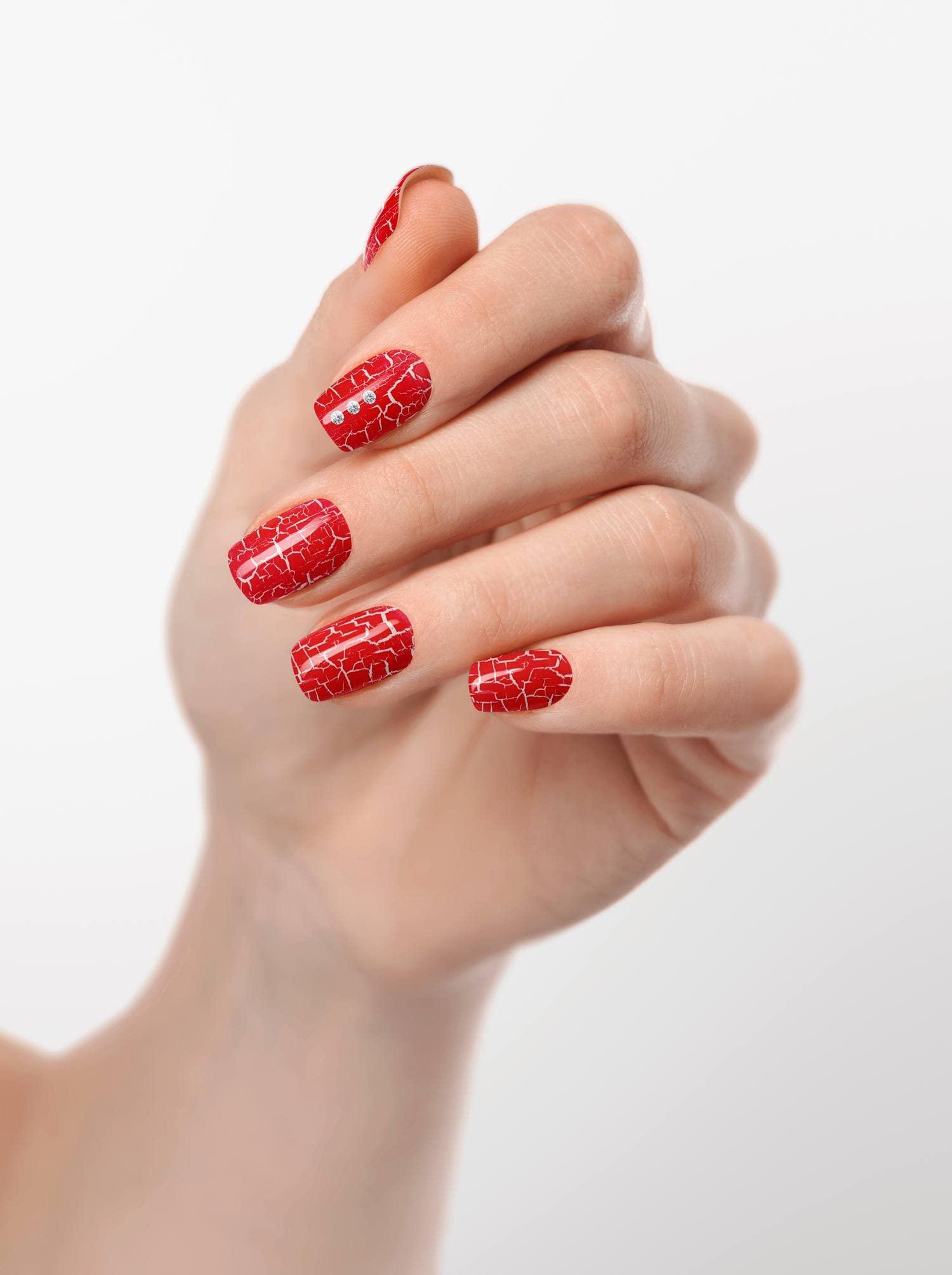 Dan's Nails Dan's Nails 15ml Valentine Red Crackle Effect for Gel Polish. Soak Off UV/LED for Professional Salon Nail Tech or Home Nail Art