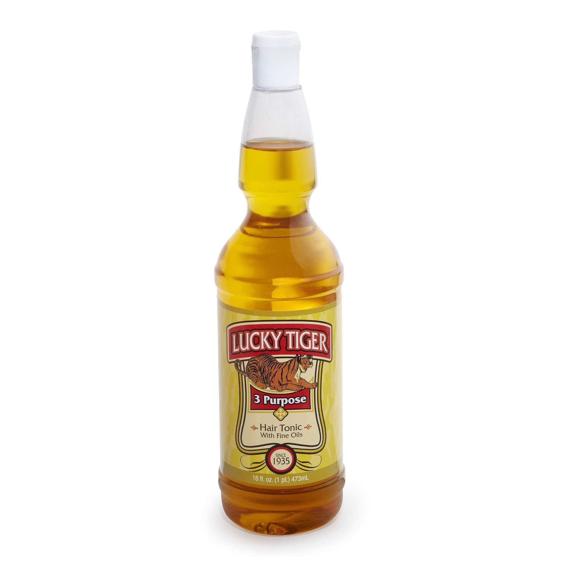 Lucky Tiger LUCKY TIGER Three Purpose Hair Tonic with Fine Oils 16oz/473ml by Lucky Tiger