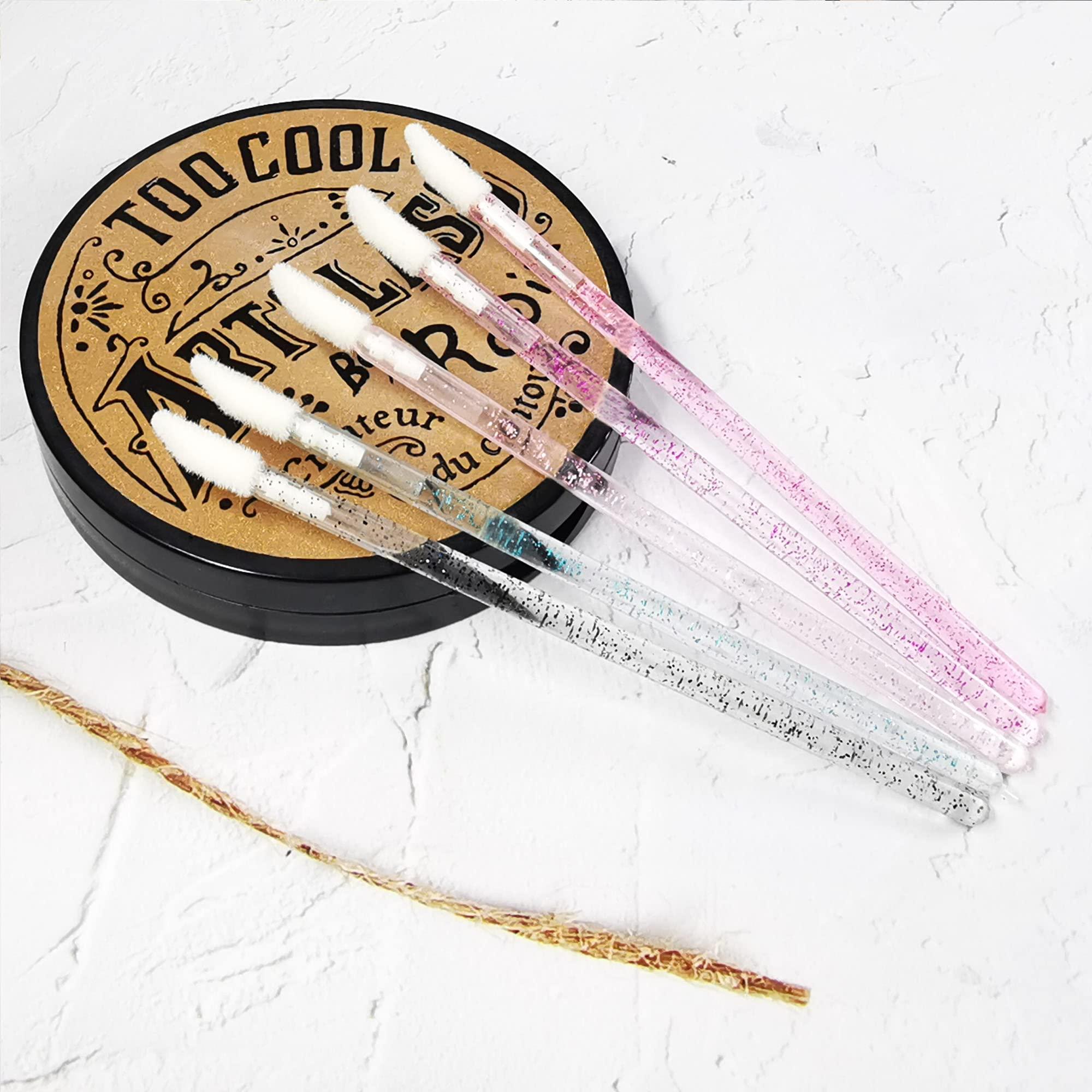 ZYIGYI ZYIGYI 200 Pcs Disposable Lip Brushes, Lipstick Applicator, Lip Gloss Wands 4 Color