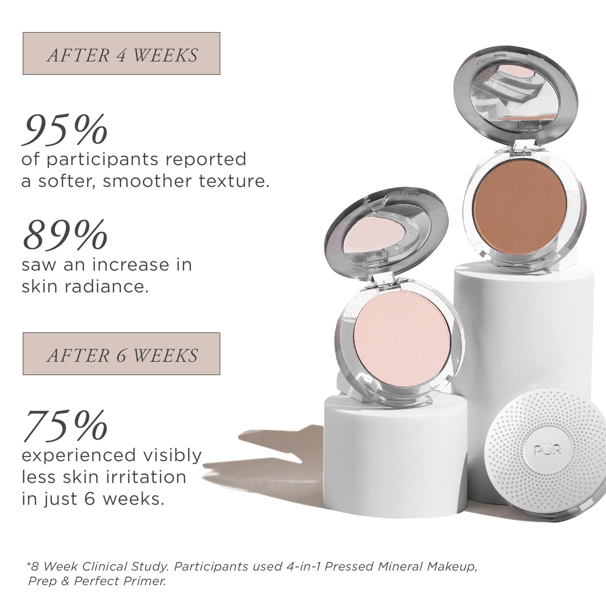 PR Beauty PUR Beauty 4-in-1 Pressed Mineral Makeup Powder Foundation with SPF 15 - Concealer & Finishing Compact Pressed Powder for Face - Buildable Medium to Full Coverage Foundation Powder (Linen)