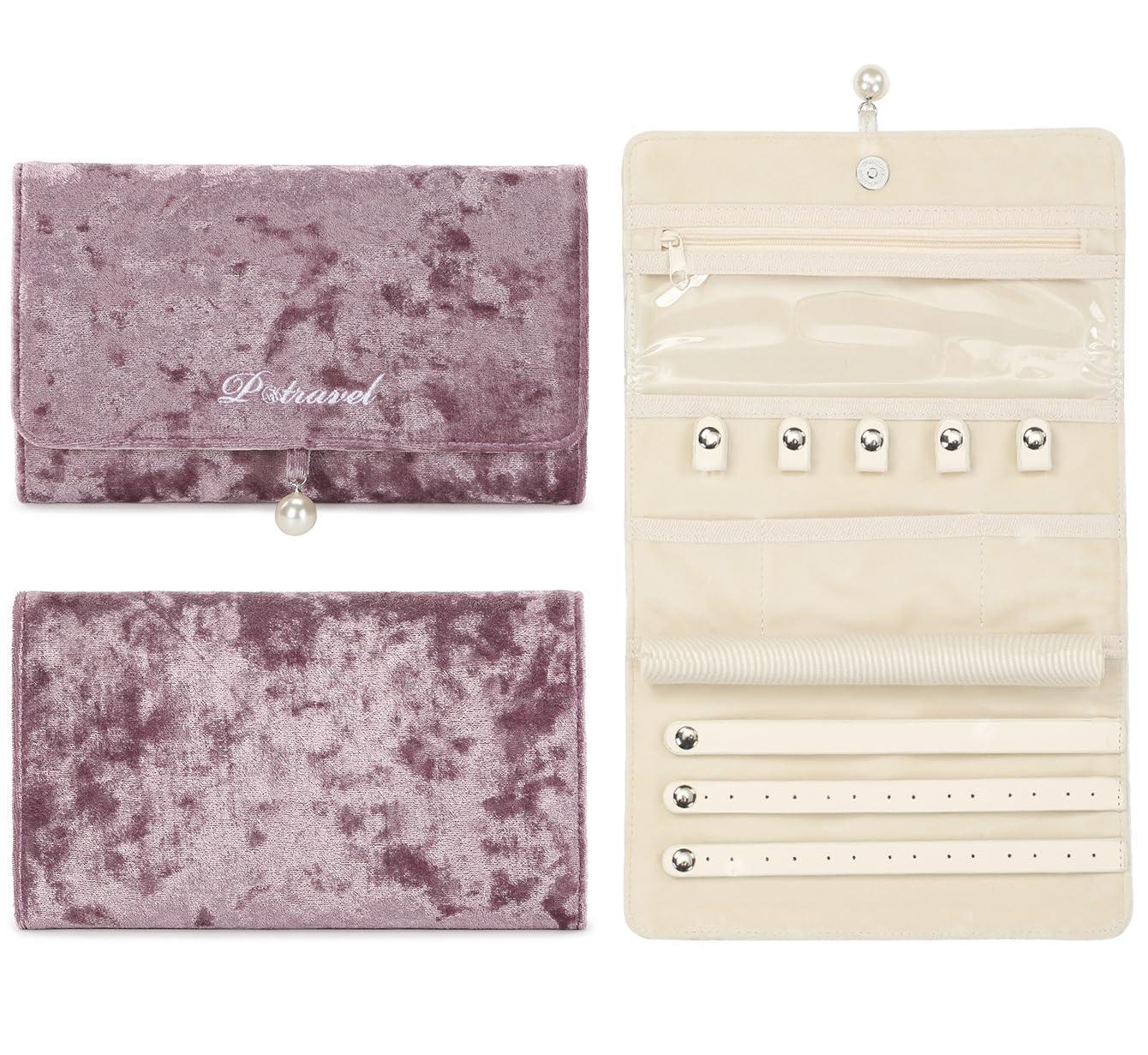 VanFn VanFn Jewelry Rolls & Cosmetic Bag, Travel Jewelry Organizer Roll, Makeup Bag Toiletry Bag for Girls Make Up Bag Brush Bags P.Travel Series