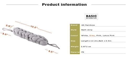 AARAINBOW AARainbow 4 Packs Long Stretch Back Sponge with Rope Handles Back Scrubber Bath Shower Mesh Sponge Exfoliating Body Scrub Stretch Braided Loofah for Men and Women(2 Gray+2 Green)