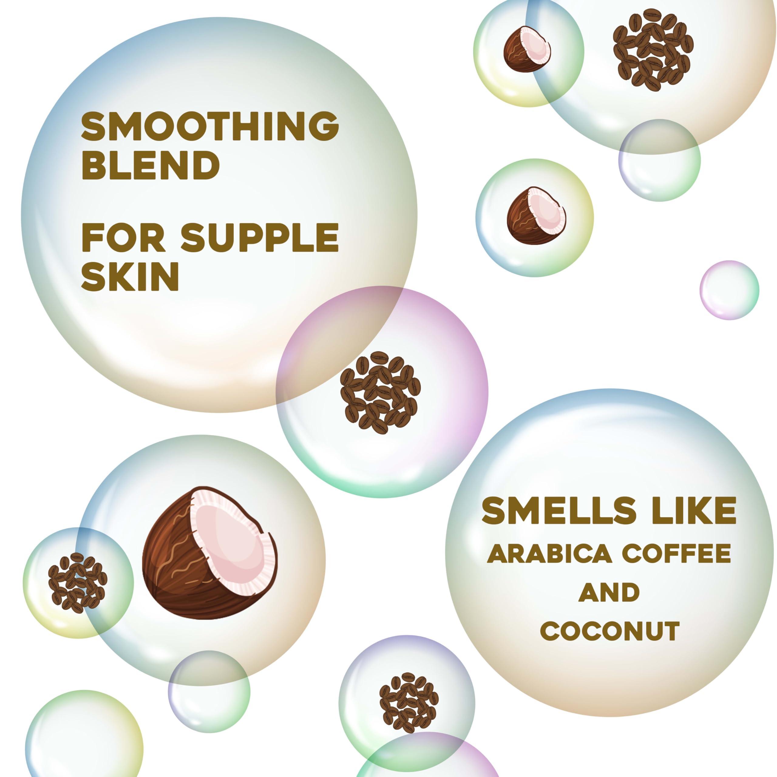 OGX OGX Smoothing + Coconut Coffee Exfoliating Body Scrub with Arabica Coffee & Coconut Oil, Moisturizing Body Wash for Dry Skin, Paraben-Free with Sulfate-Free Surfactants, 19.5 Fl Oz