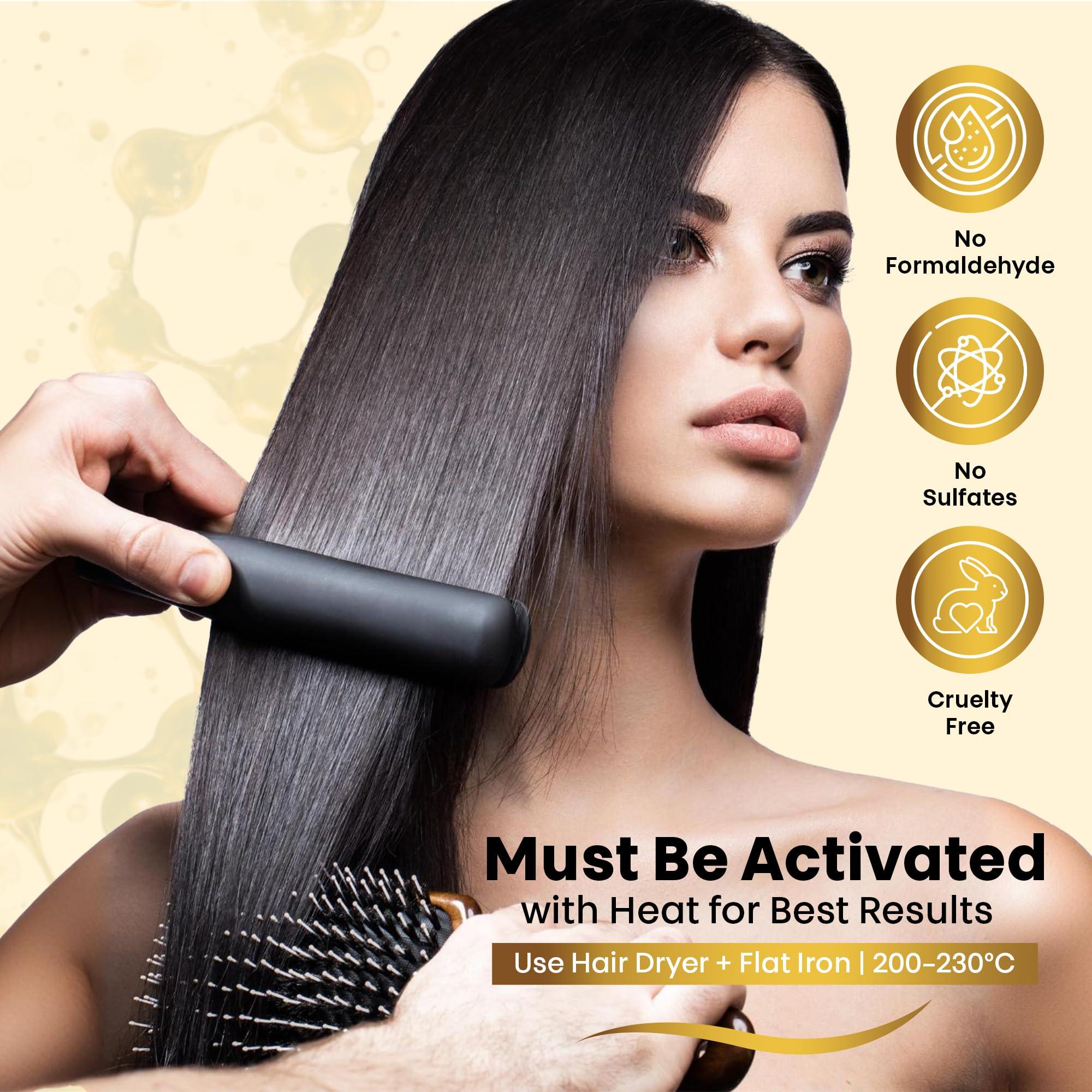 Mania de Alisar Brazilian Straightening Kit Organic Keratin Straightening Progressive Brazilian Straightening Kit Includes Shampoo and Keratin (kit 100 ml / 3,38 fl.oz)