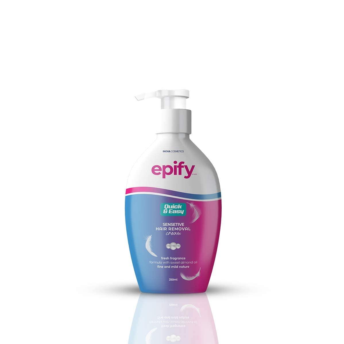 epify by bubbly Epify Intimate Hair Removal Cream for Men and Women - Pubic, Bikini Line, Sensitive Areas - 8.45 Fl Oz