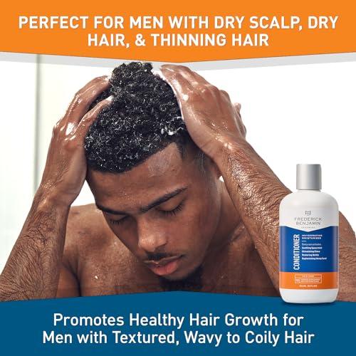 Frederick Benjamin Frederick Benjamin Invigorating Conditioner, Paraben & Sulfate Free Mint Conditioner for Men with Dry Scalp, Natural Powerful Anti Dandruff Moisturizer for Curly Hair, 12oz