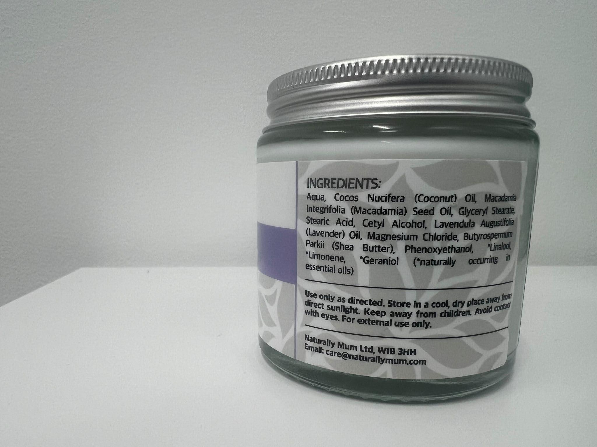 NaturallyMum NaturallyMum Magnesium Body Lotion Bundle | Support for Sleep, Heart, Bone, Nerve, Gut and Muscle Health | Topical Cream Safe for Kids | Lavender & Vanilla | 2 x 4 fl oz