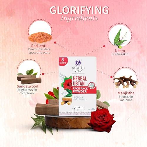 Generic Herbal Ubtan Face Pack Powder for Glowing & Rejuvenating Skin| Fights Acne, Dull Skin & Dark Spots| Makes Skin Soft & Supple (10g x 8 Sachets) (Pack of 1)