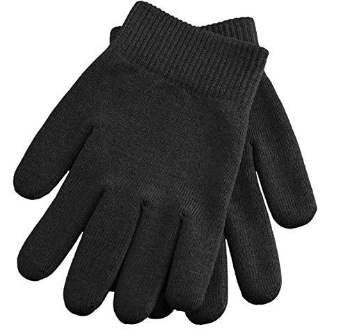 AnHua AnHua 1 Pair Gel SPA Moisturizing Gloves Soft Cotton Moisturizing Whitening Exfoliating Foot Mask Smooth Skin Care Dry Treatment (Black)