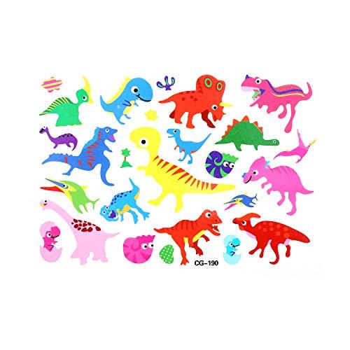 BETTERLINE Kids Temporary Tattoos - More than 120 Easy-to-Use Tattoos for Children (Assorted - 6 Sheets)