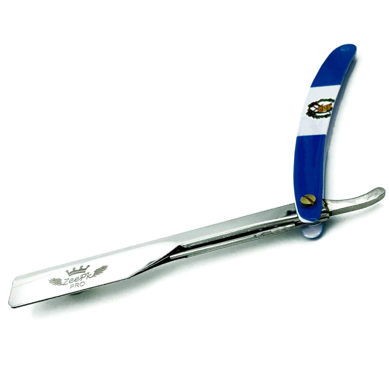 Hector Beauty Supply Razor Barber Straight Shaving Razor With 100 Shaving Blades New Cut Throat Straight Razor Rasoir Guatemala Flag