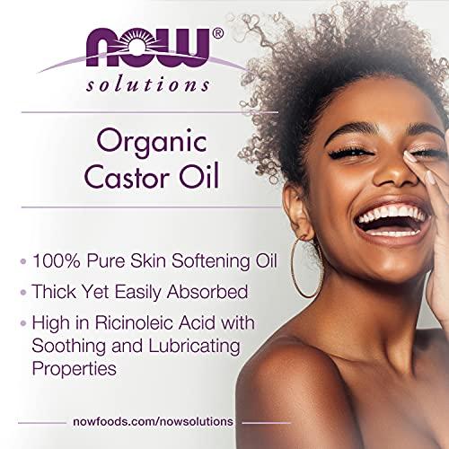 NOW Foods NOW Solutions, Organic Castor Oil, 100% Pure Versatile Skin Care, Multi-Purpose Skin Softener, 8-Ounce