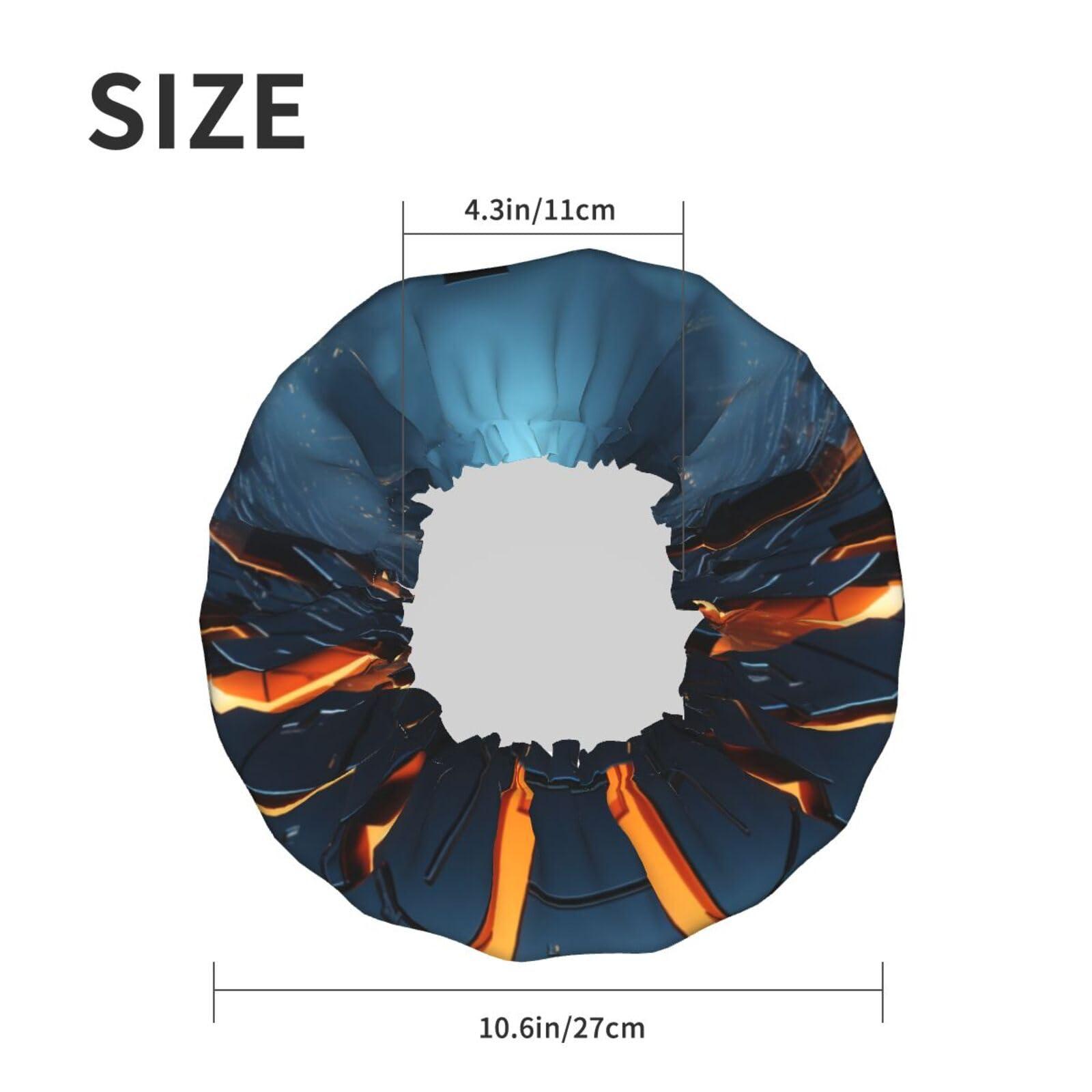 BREAUX cool wallpapers print Bath cap Large bath cap Fit for all lengths of hair Protects hair bath cap Reusable