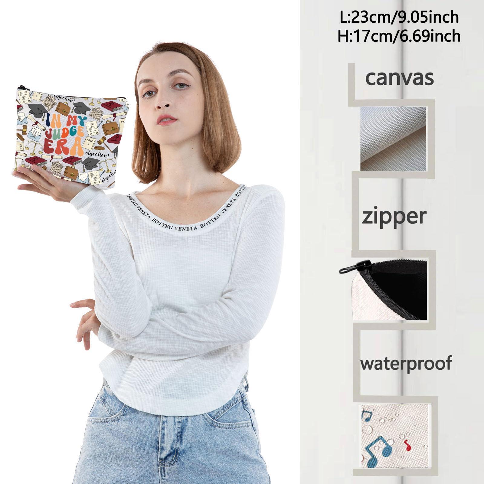 WZMPA WZMPA Lawyer Cosmetic Bag Lawyer Justice Gift Law Graduation Makeup Zipper Pouch Bag Lawyer Merchandise (Judge Era)